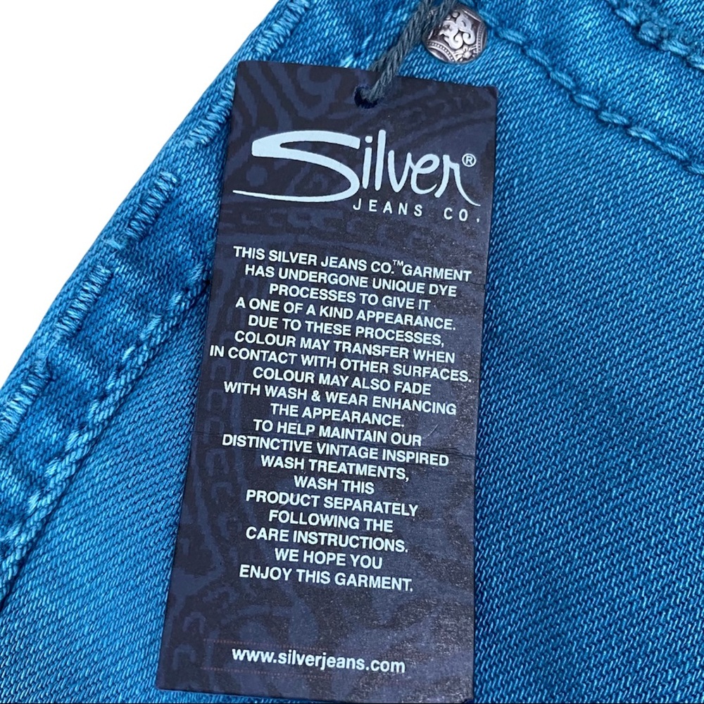 Silver Suki Skinny Jeans, Teal - Picture 8 of 15